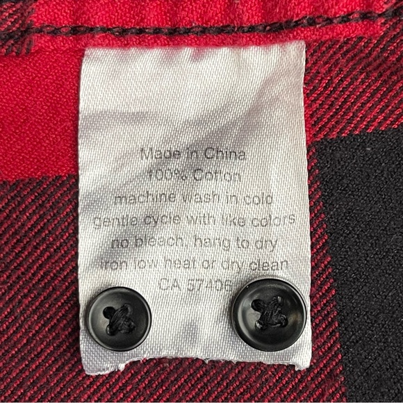 National Standards Red and Black Japanese Buffalo Twill Shirt (S/M) - Picture 14 of 14
